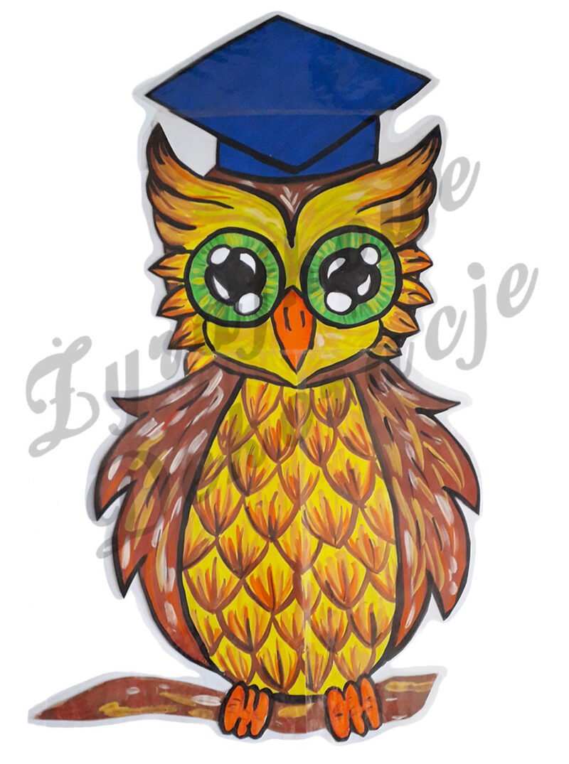 Sowa z biretem kolor