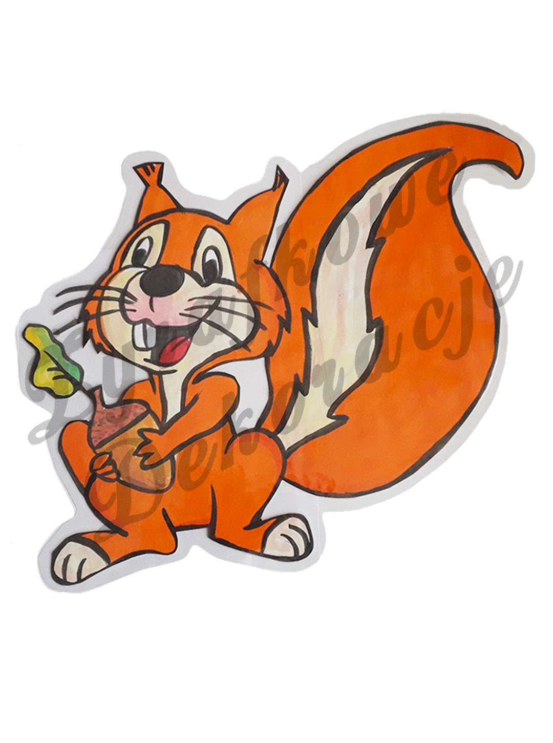 Wiewiórka z żołędziem kolor