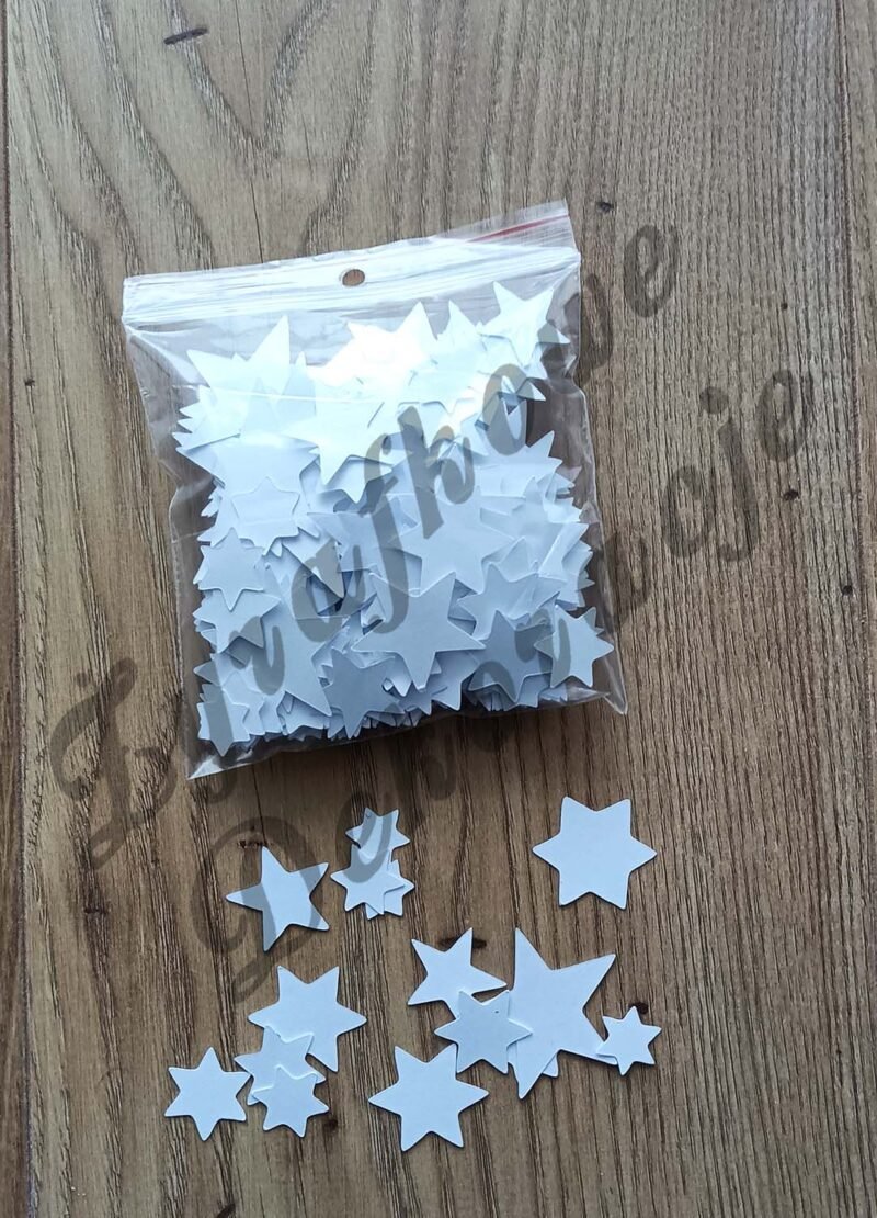 Gwiazdki do prac plastycznych biały