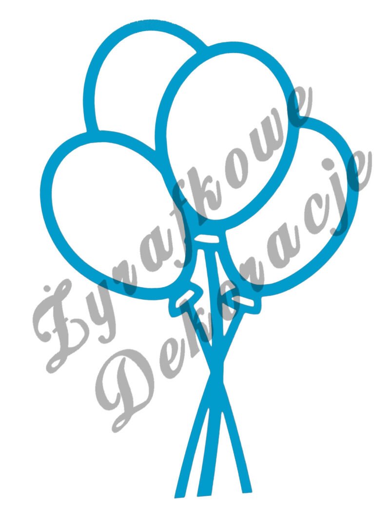 4 balony ażurowe niebieski