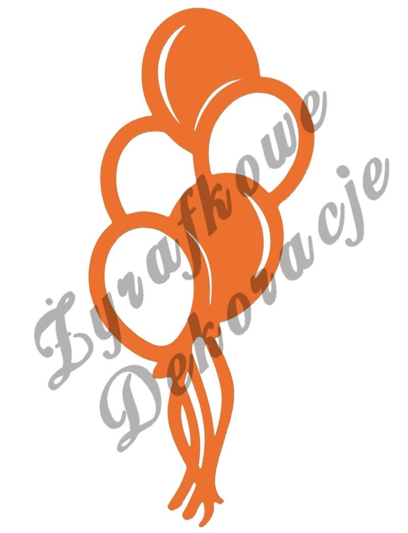 5 balonów poczarńczowy