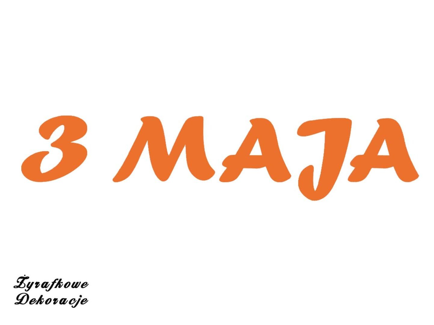3 maja pomarańczowy