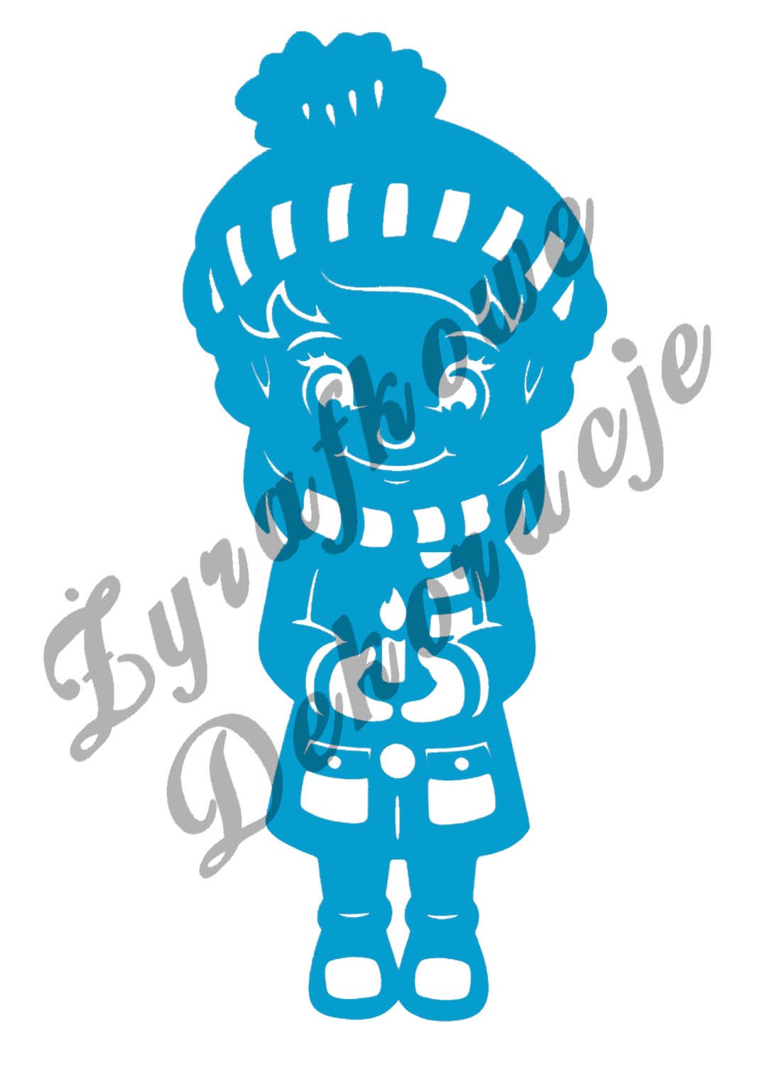 Dziewczynka ze świecą niebieski