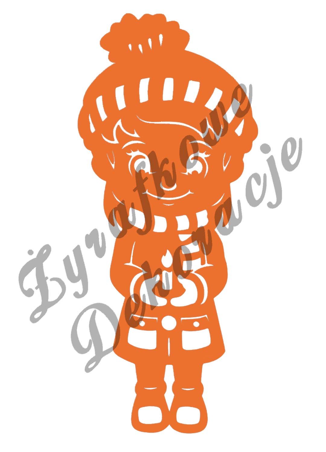 Dziewczynka ze świecą pomarańczowy