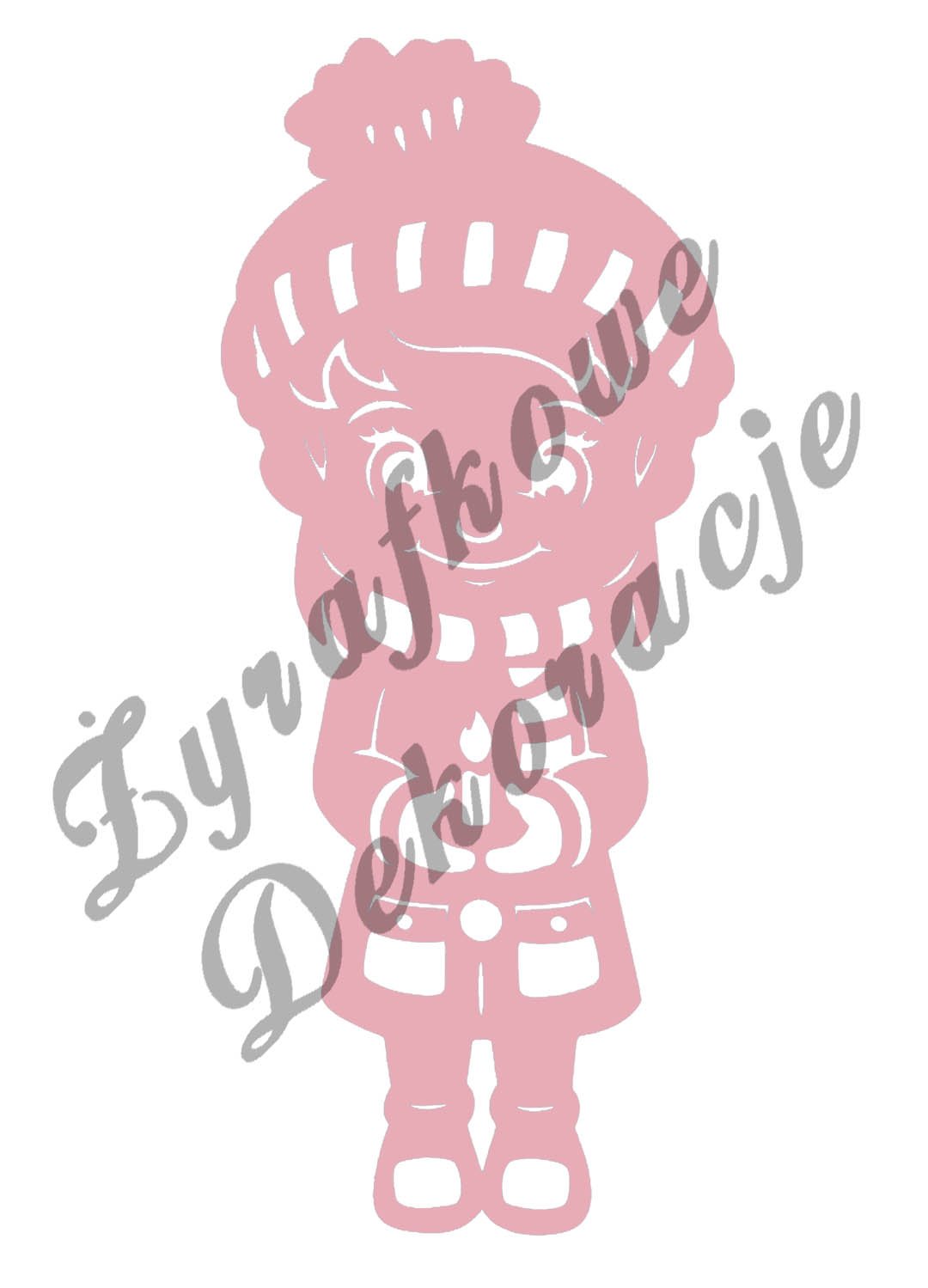 Dziewczynka ze świecą różowy