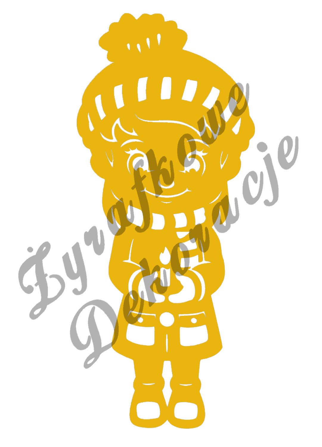 Dziewczynka ze świecą żółty