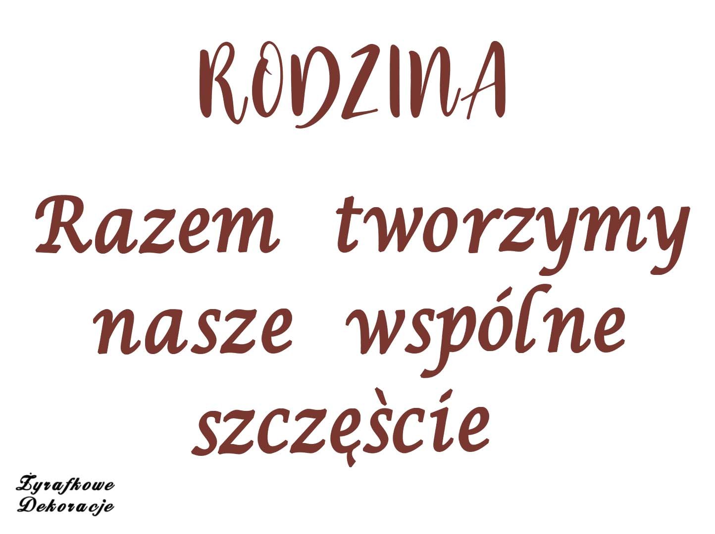 Rodzina razem tworzymy brązowy