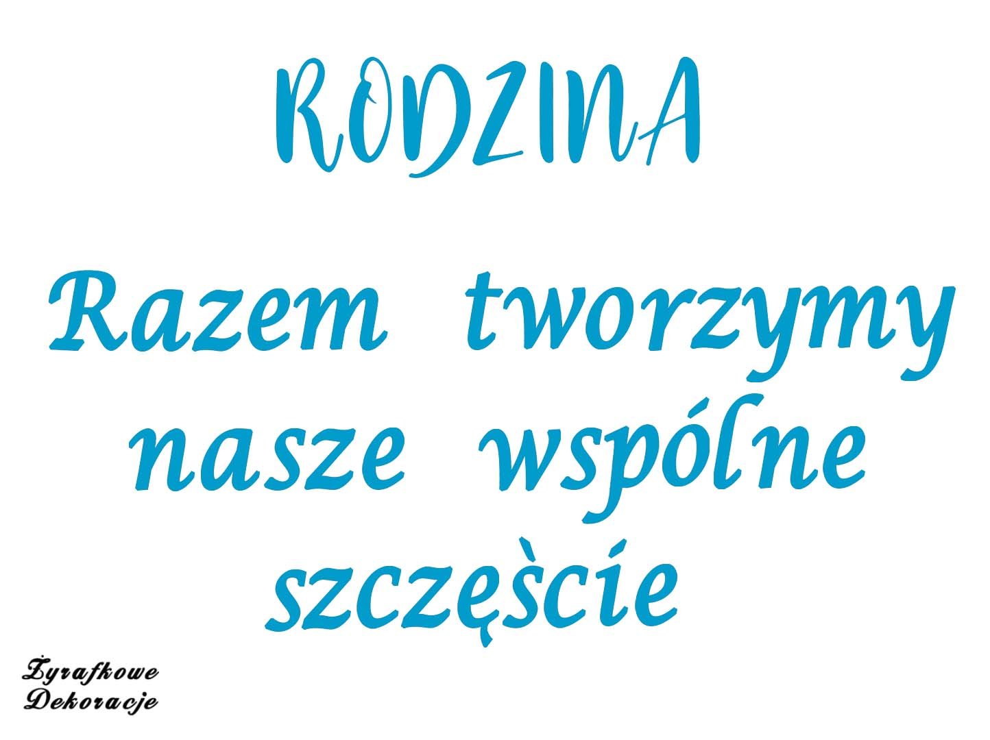 Rodzina razem tworzymy niebieski