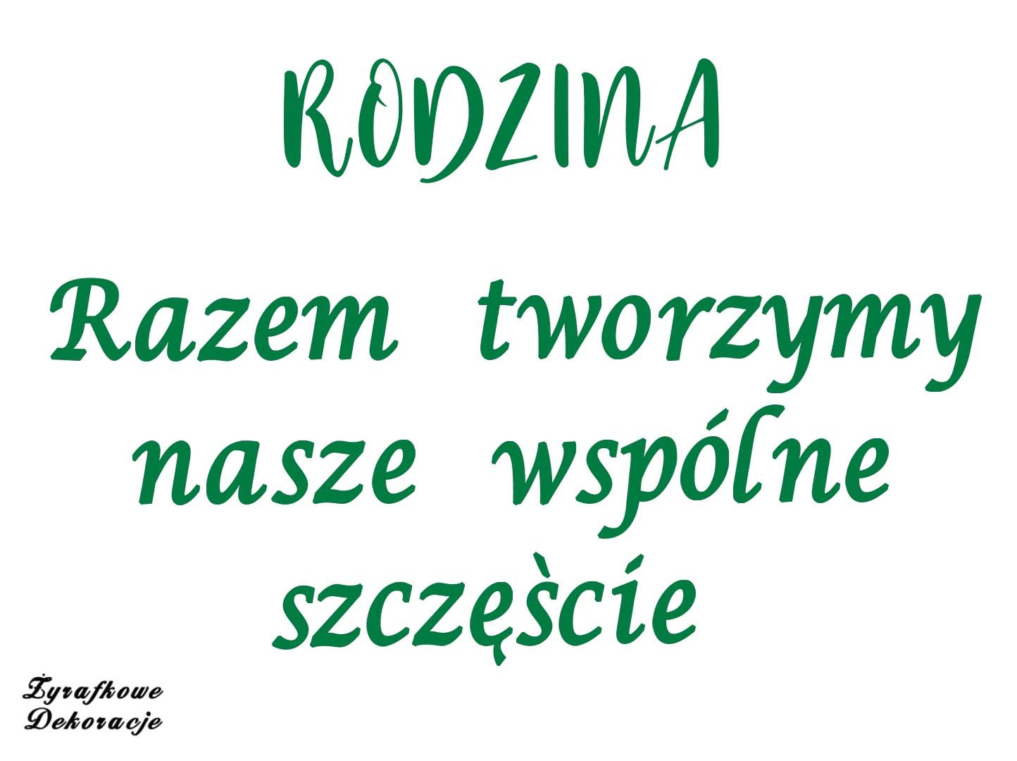 Rodzina razem tworzymy zielony