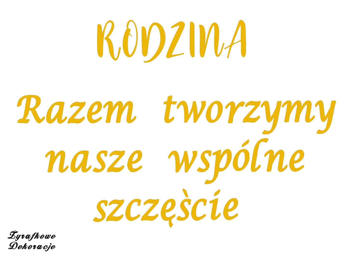 Rodzina razem tworzymy żółty