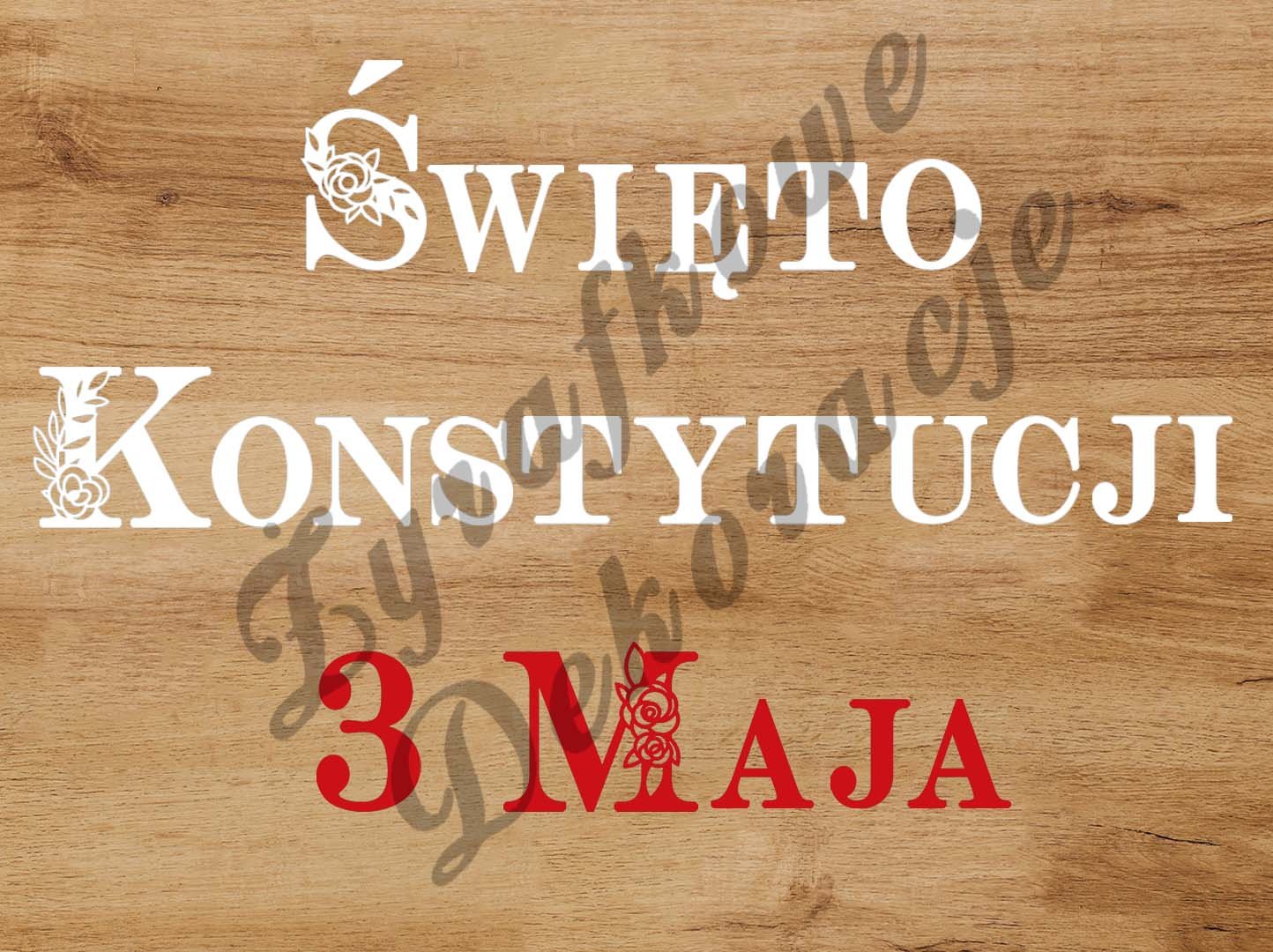 Święto Konstytycji 3 Maja biało czerwony