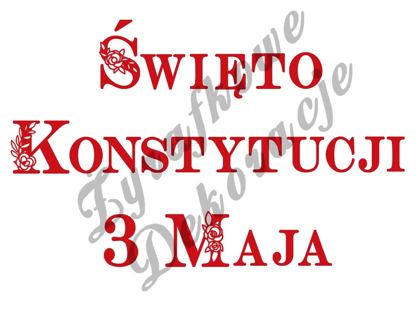 Święto Konstytycji 3 Maja czerwony