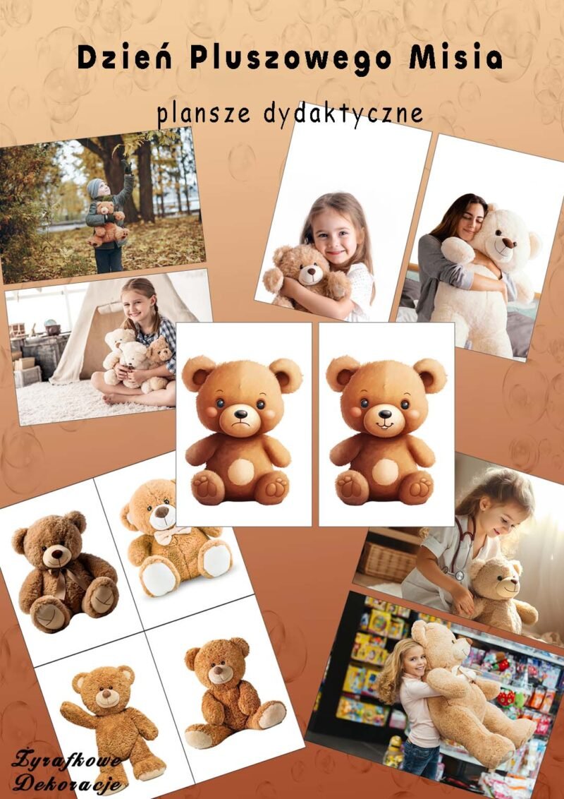 Plansze dydaktyczne Dzień Pluszowego Misia