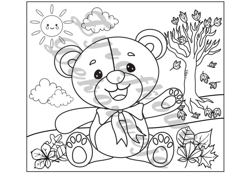 Pluszowy Miś kolorowanka XL