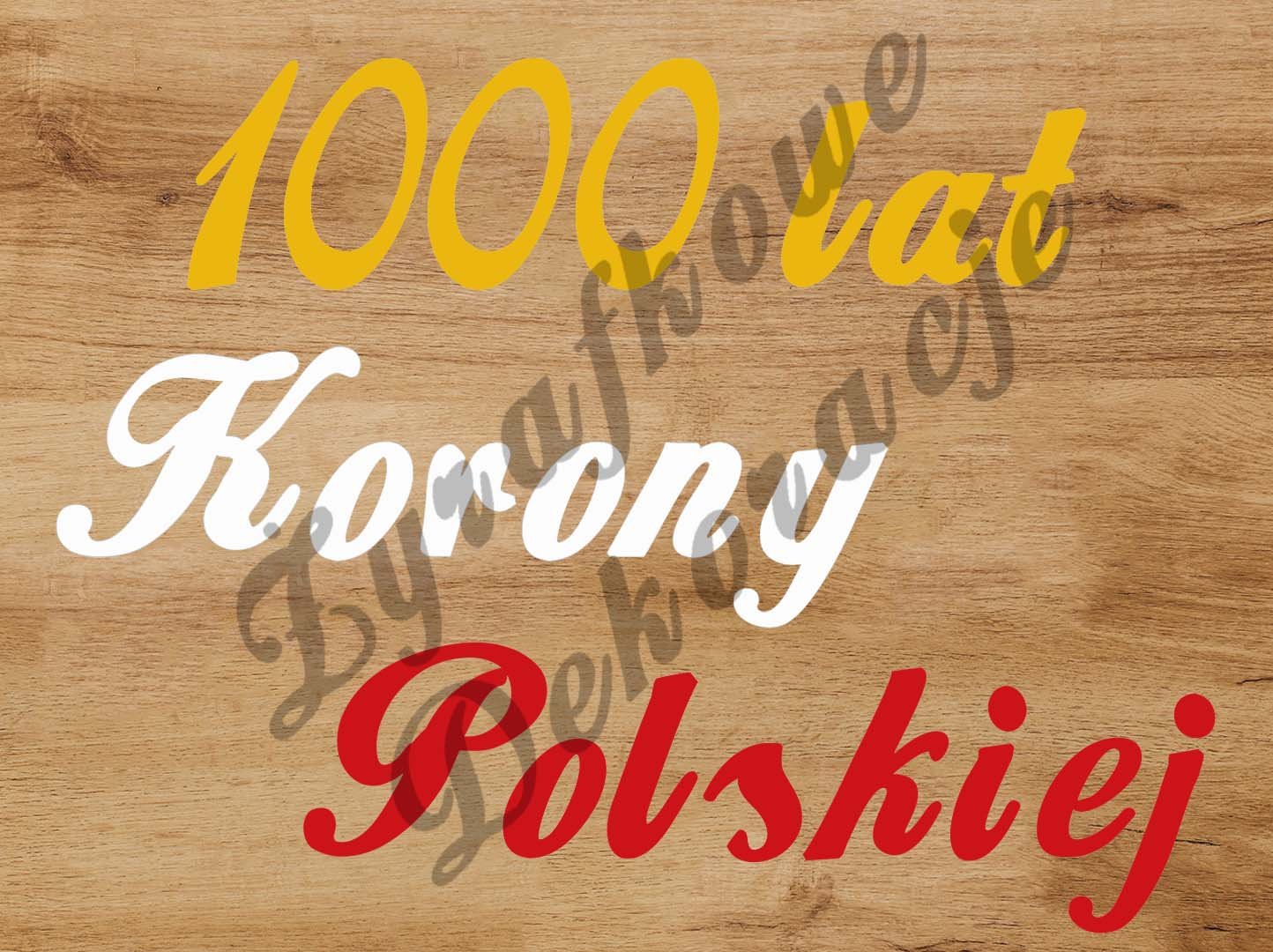 1000 LAT KORONY POLSKIEJ biało czerwono żółty
